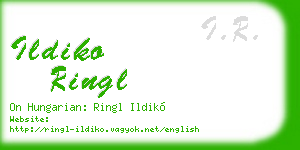 ildiko ringl business card